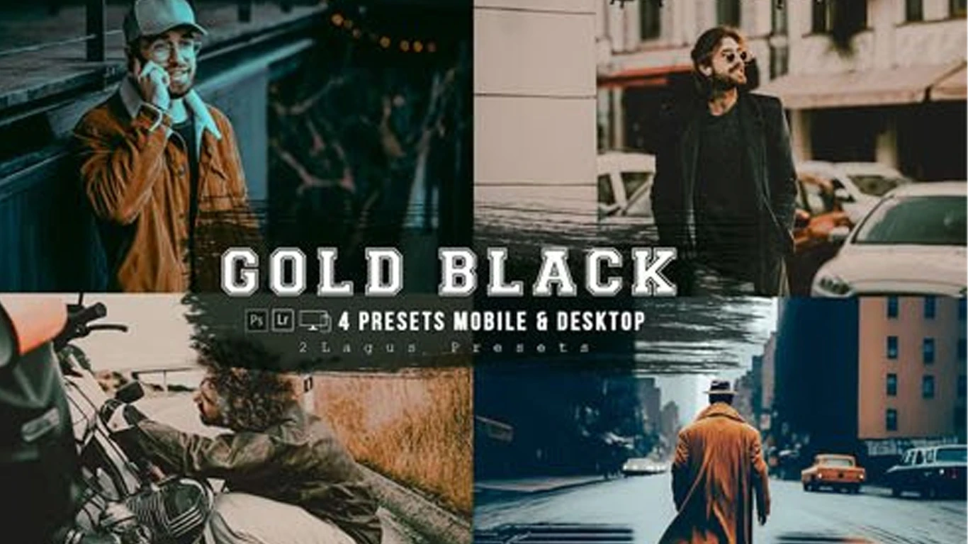 Gold and Black Lightroom Presets Mobile Desktop